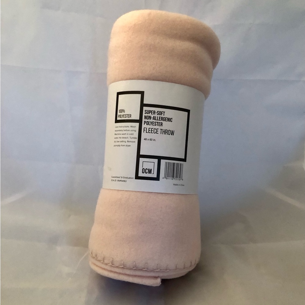 Super Soft Pink Fleece Throw